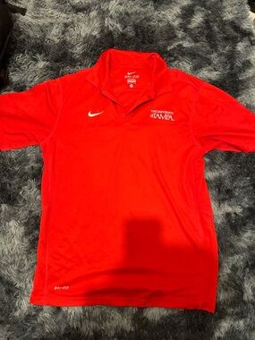 Nike Red University of Tampa Polo Shirt